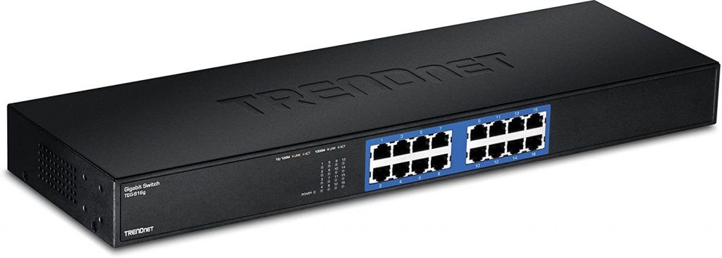 16-portars Gigabit-switch